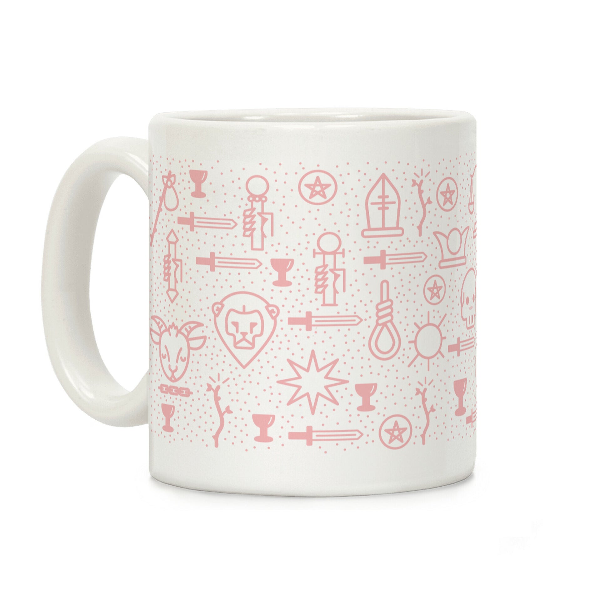 Pastel Pink Tarot Card Pattern Coffee Mug