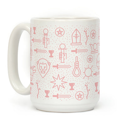 Pastel Pink Tarot Card Pattern Coffee Mug