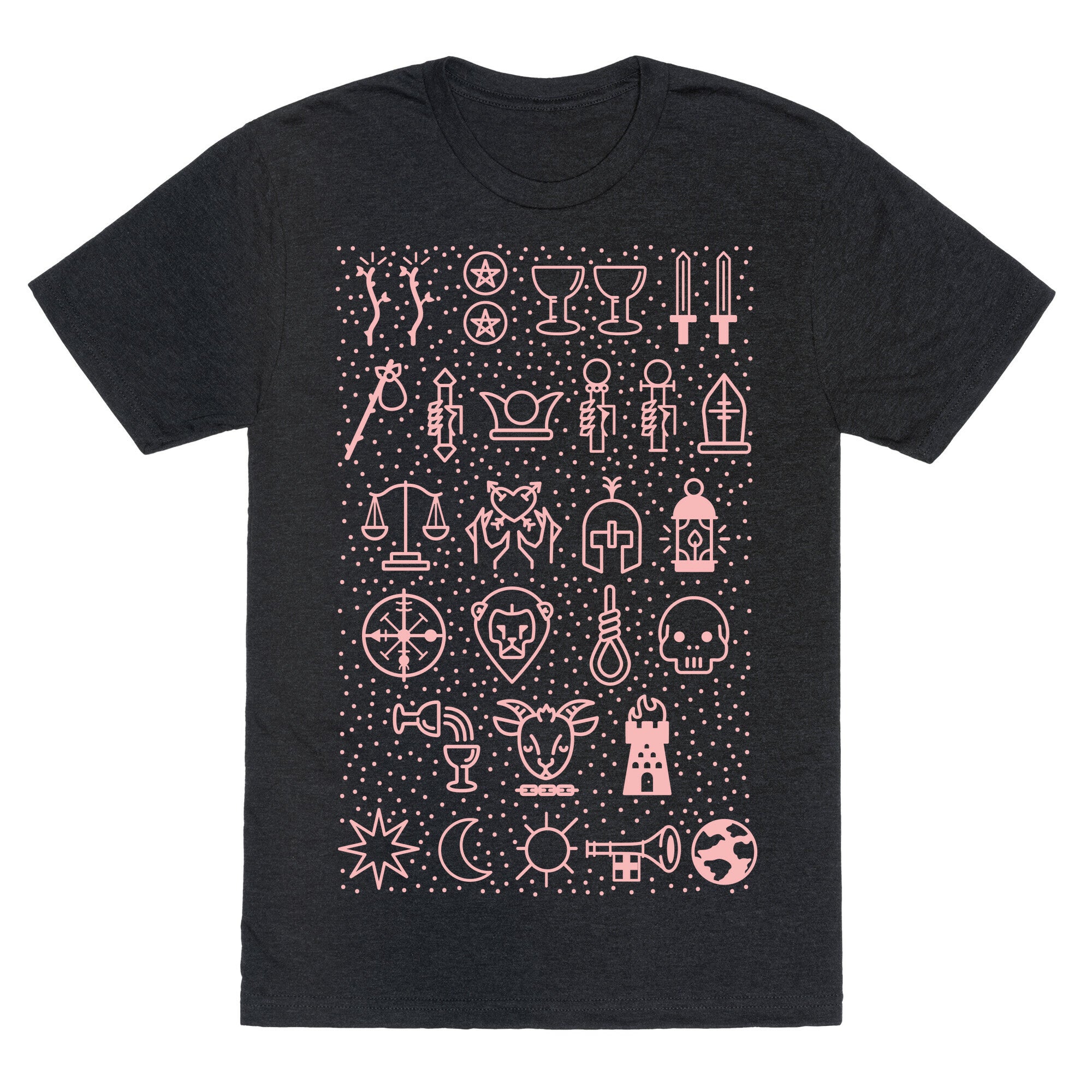 Tarot Card Icons Unisex Triblend Tee