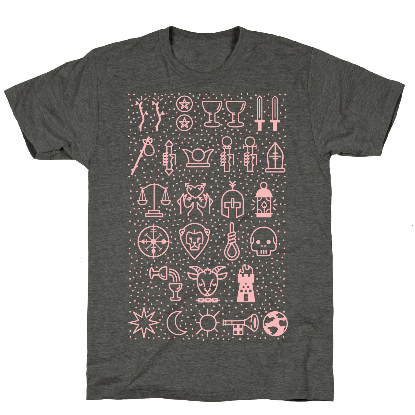 Tarot Card Icons Unisex Triblend Tee