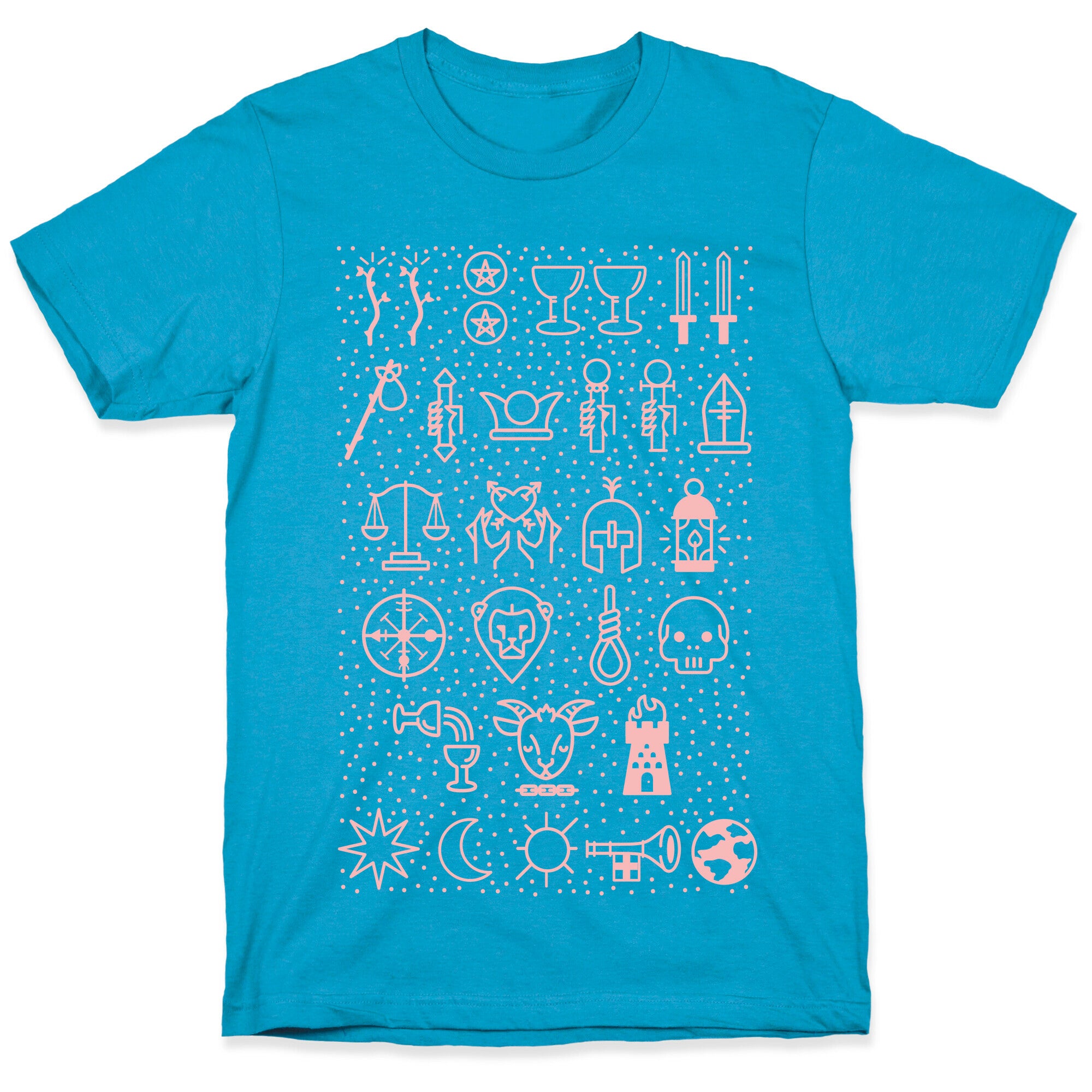 Tarot Card Icons Unisex Triblend Tee
