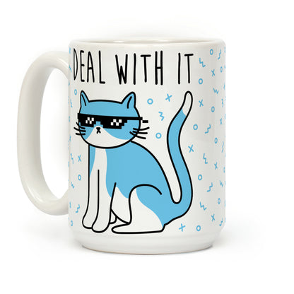 Deal With It Cat Coffee Mug