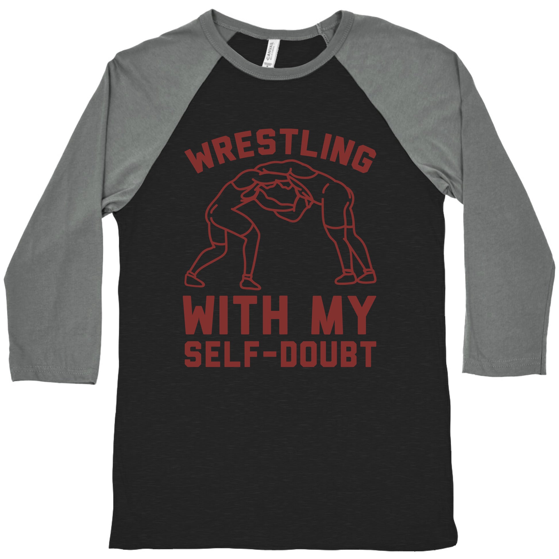 Wrestling With My Self-Doubt Baseball Tee