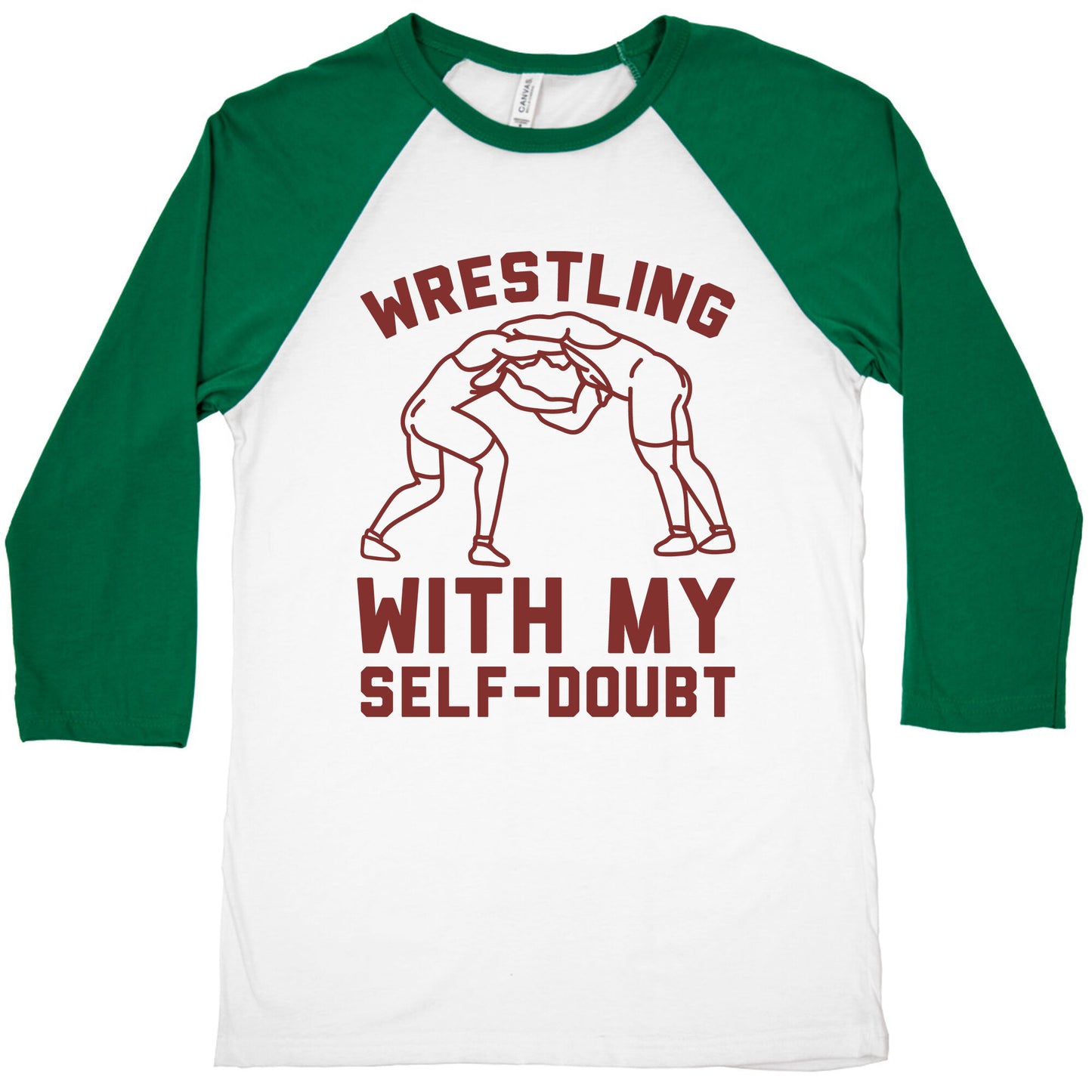 Wrestling With My Self-Doubt Baseball Tee