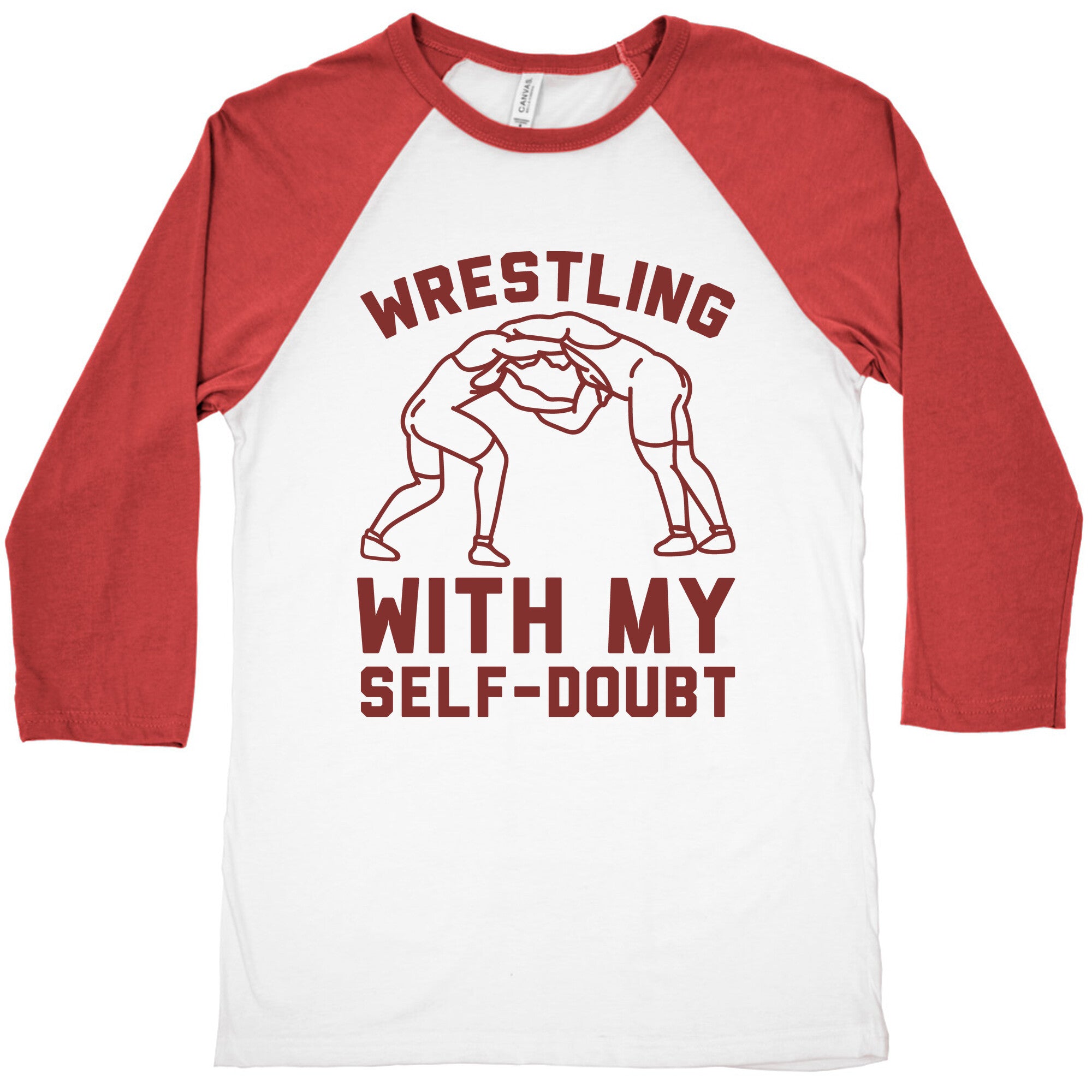 Wrestling With My Self-Doubt Baseball Tee