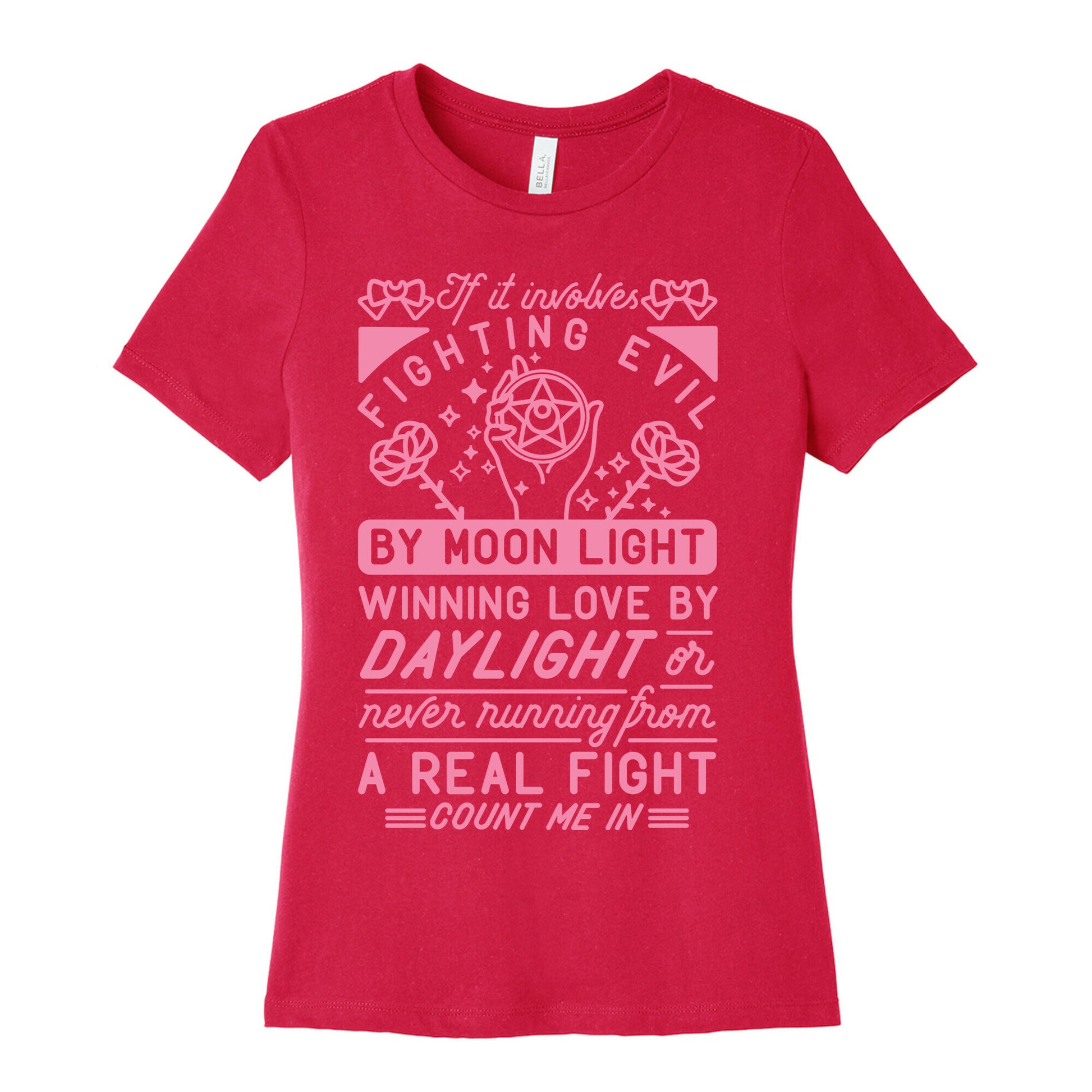 If It Involves Fighting Evil By Moon Light Women's Cotton Tee
