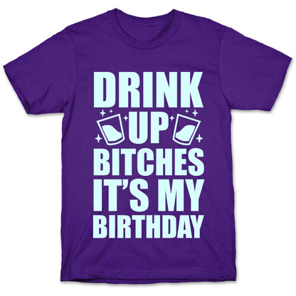 Drink Up Bitches It's My Birthday T-Shirt