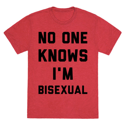 No One Knows I'm Bisexual Unisex Triblend Tee