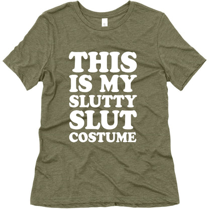 This Is My Slutty Slut Costume Women's Triblend Tee