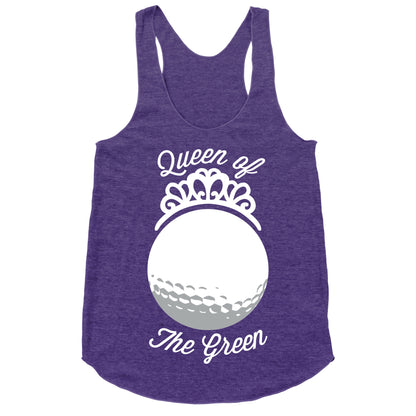 Queen Of The Green (Golf) Racerback Tank