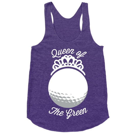 Queen Of The Green (Golf) Racerback Tank