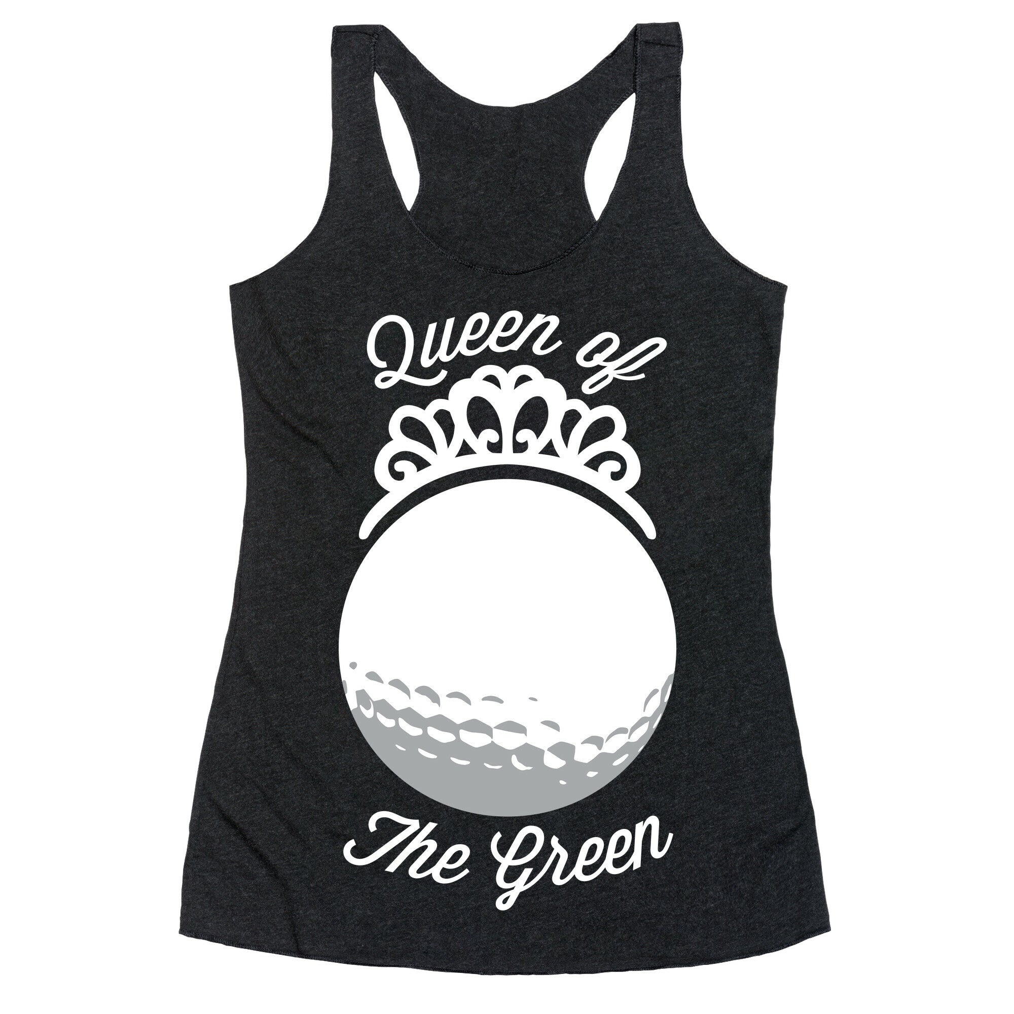 Queen Of The Green (Golf) Racerback Tank