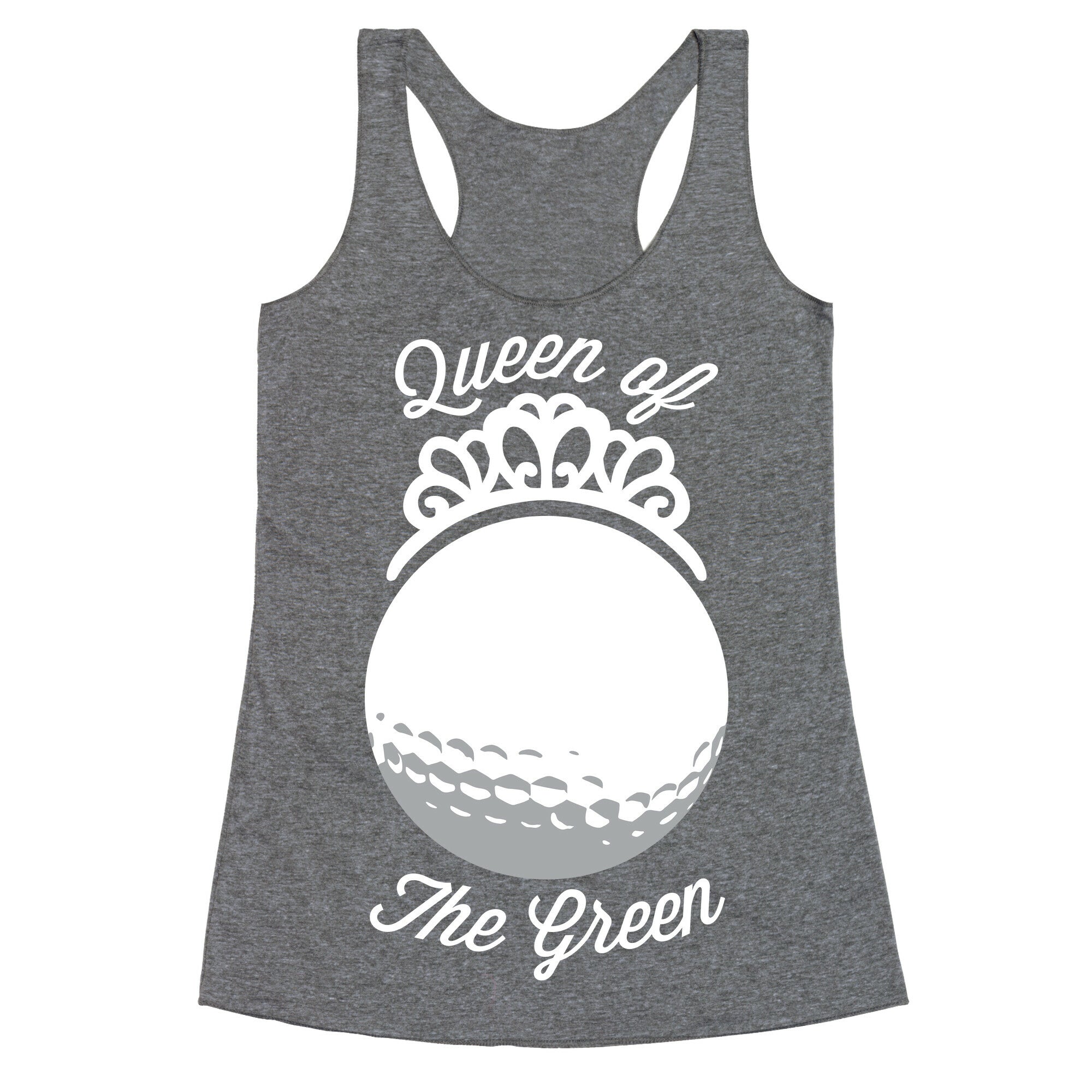 Queen Of The Green (Golf) Racerback Tank