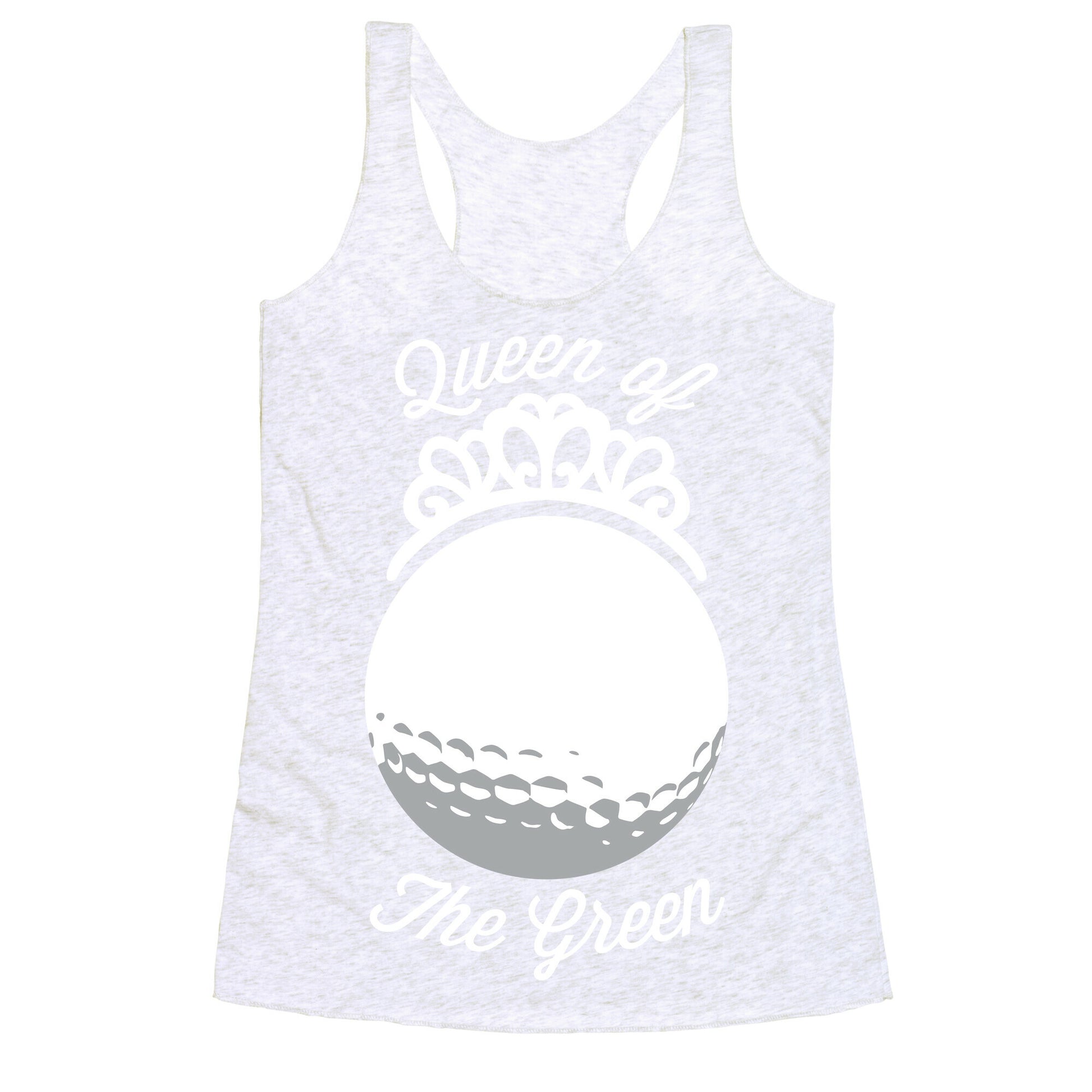 Queen Of The Green (Golf) Racerback Tank