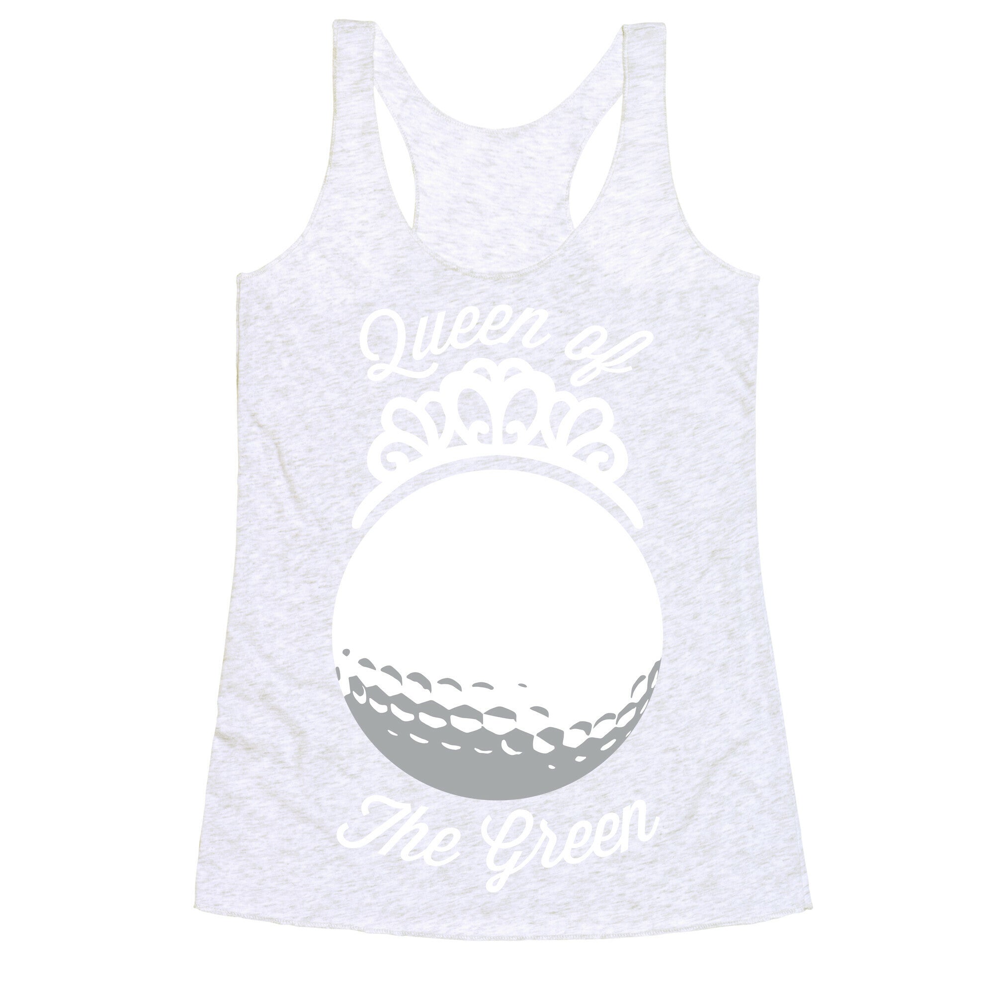 Queen Of The Green (Golf) Racerback Tank