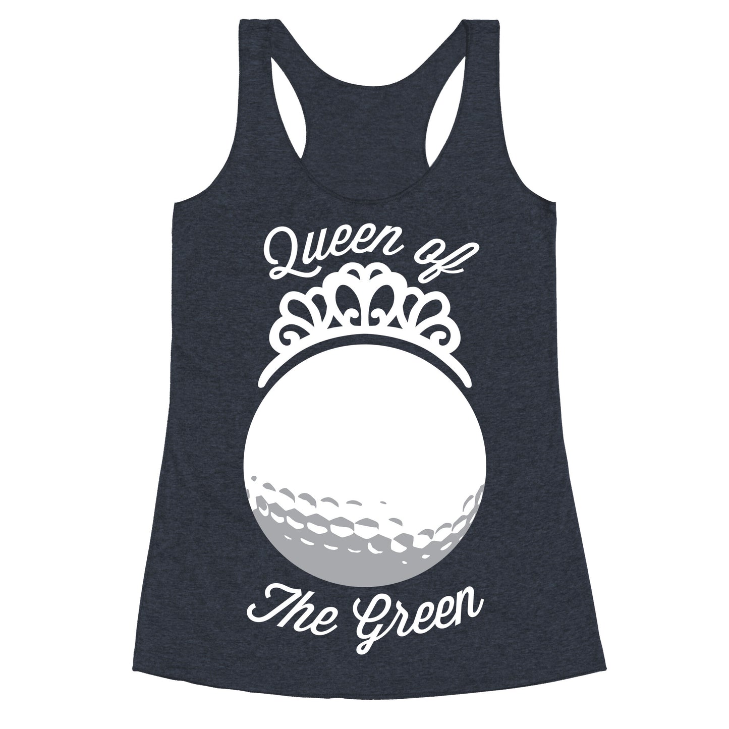 Queen Of The Green (Golf) Racerback Tank