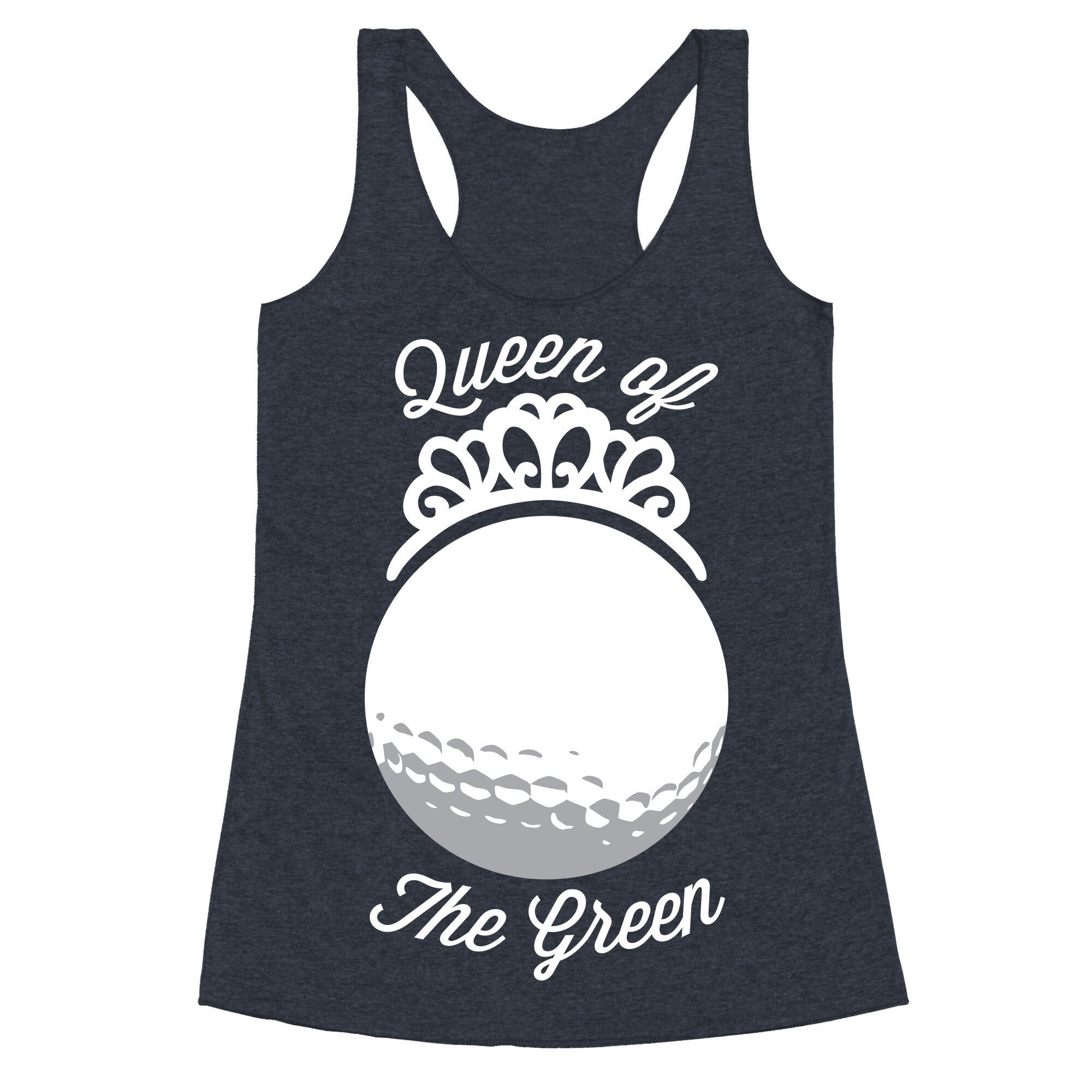 Queen Of The Green (Golf) Racerback Tank