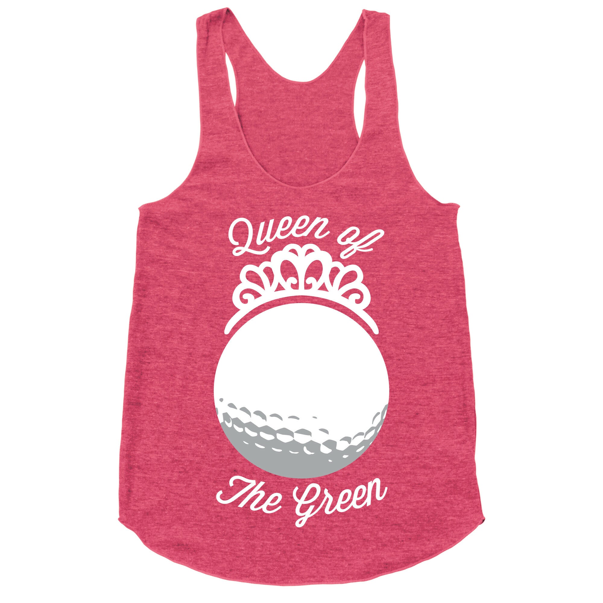 Queen Of The Green (Golf) Racerback Tank