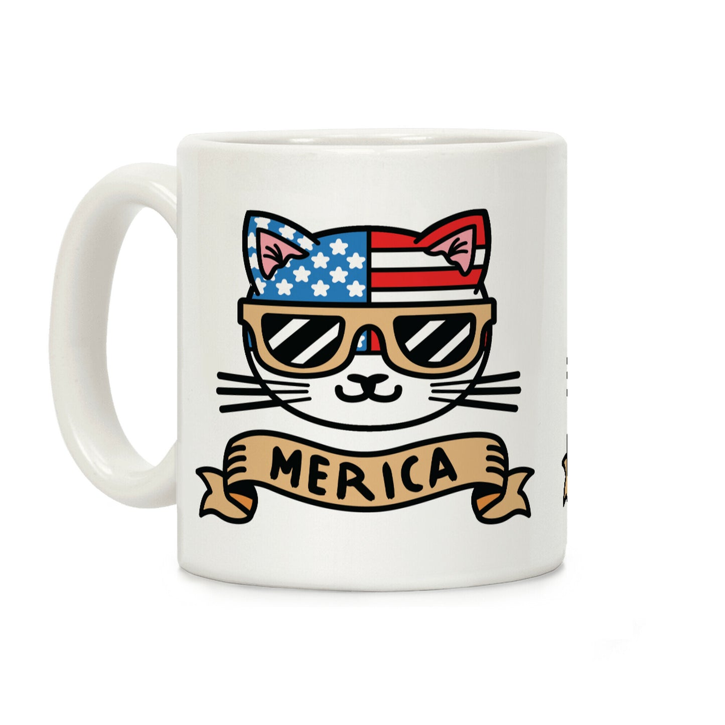 Merica Cat Coffee Mug