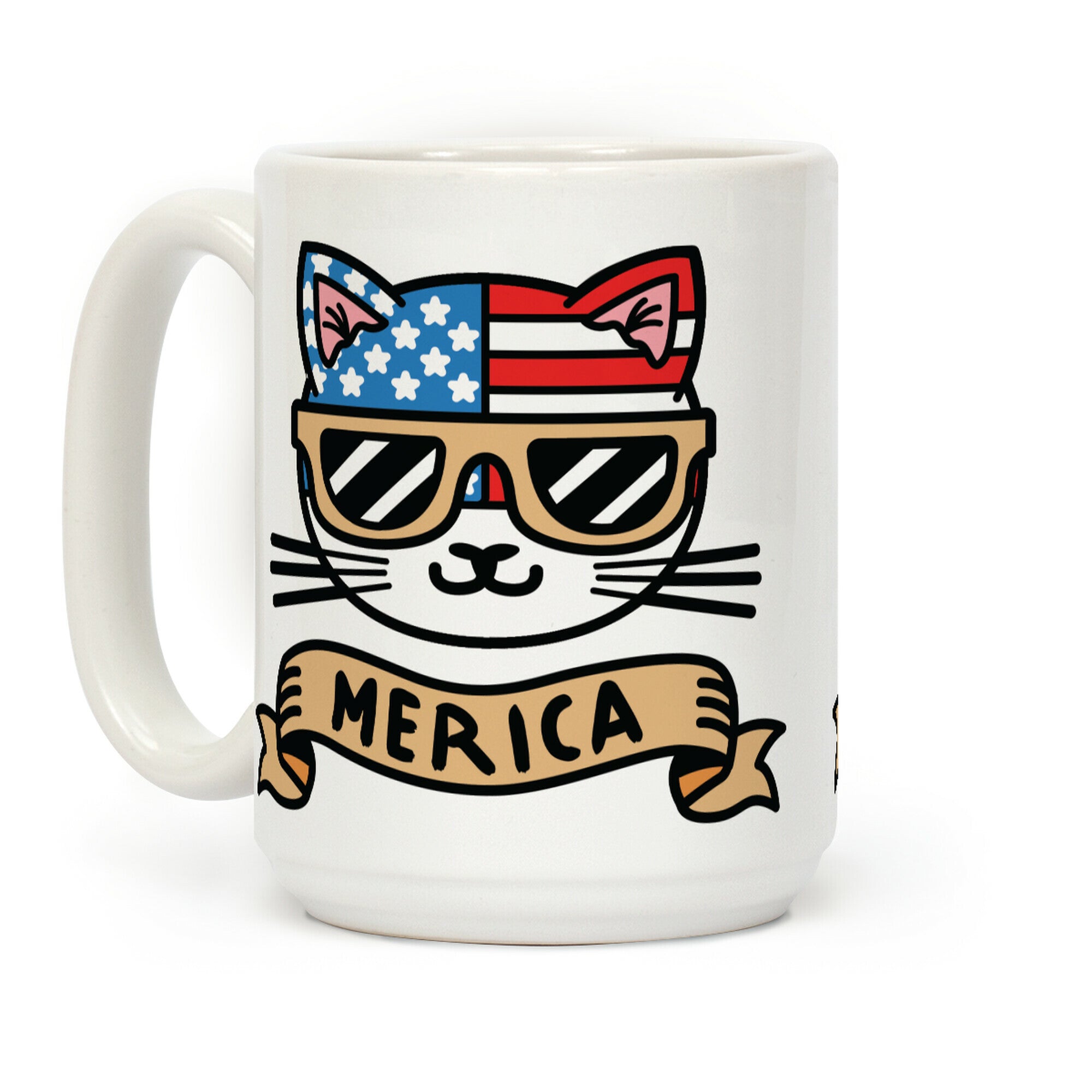 Merica Cat Coffee Mug