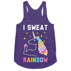 I Sweat Rainbow - Unicorn Racerback Tank
