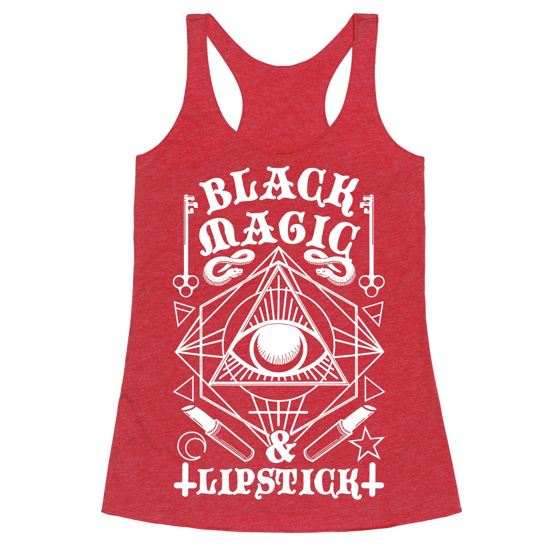 Black Magic & Lipstick Racerback Tank