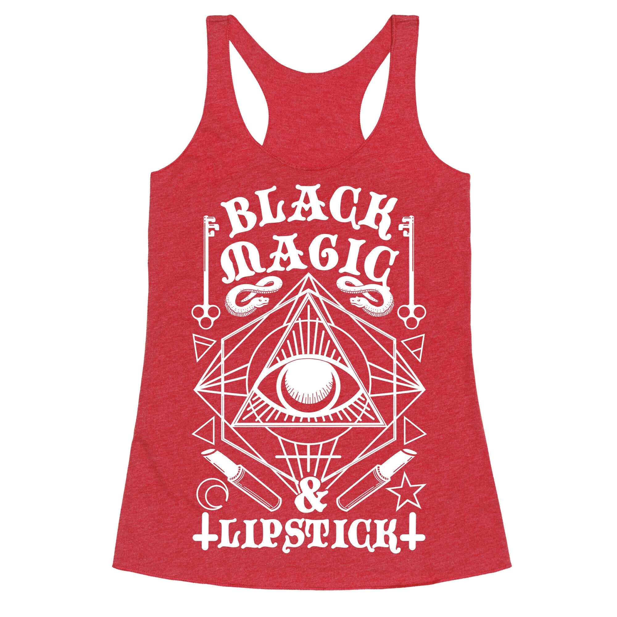Black Magic & Lipstick Racerback Tank