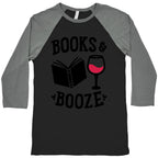 Books & Booze Baseball Tee