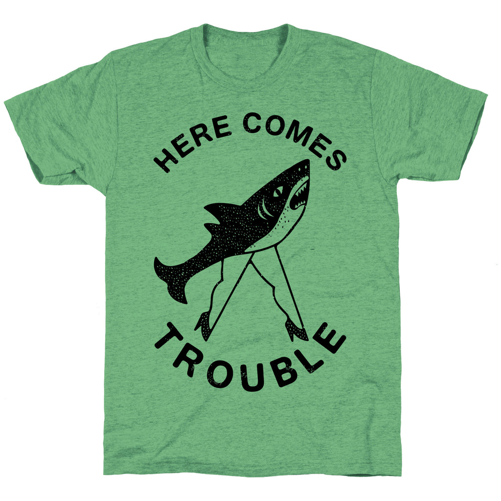 Here Comes Trouble Unisex Triblend Tee