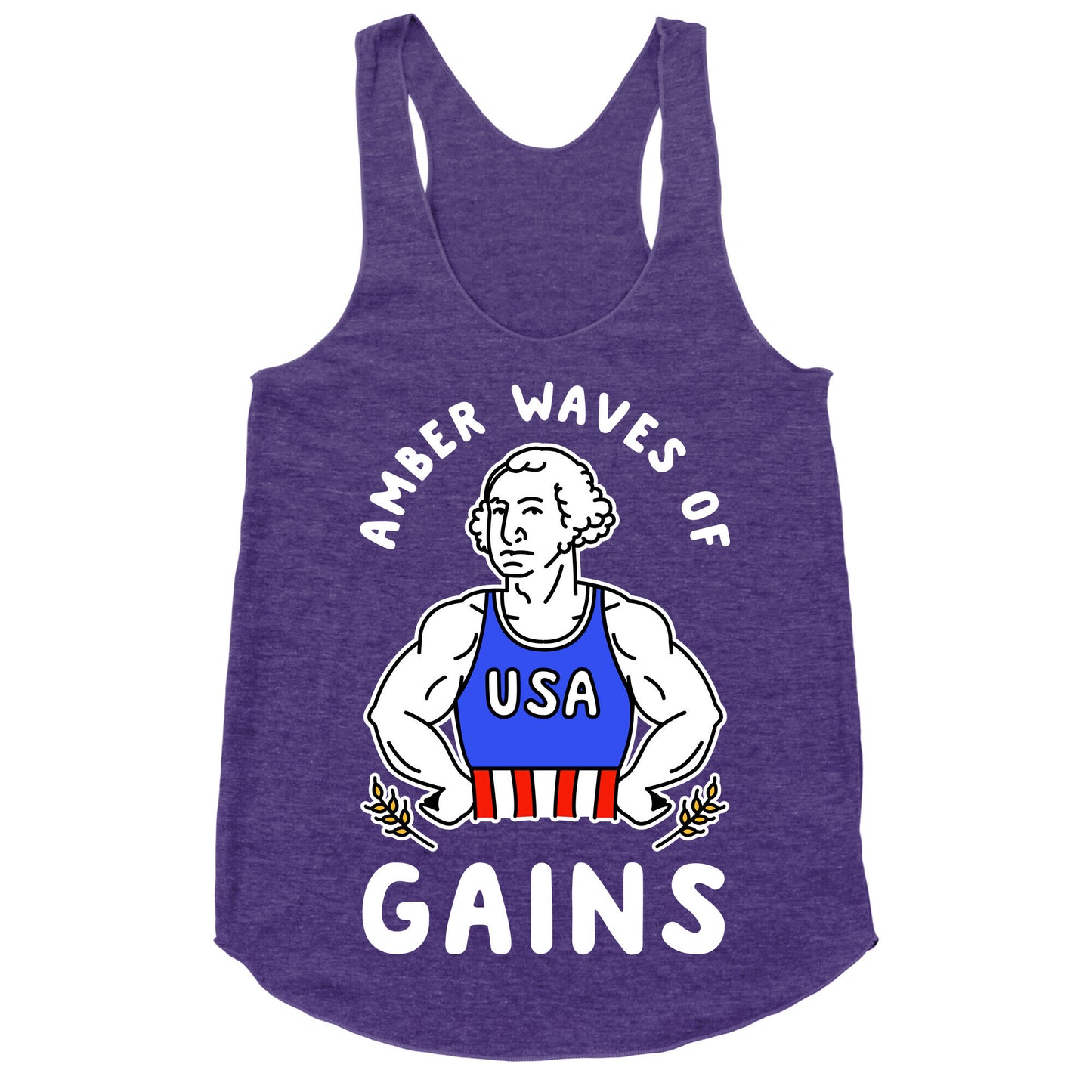 Amber Waves Of Gains Racerback Tank