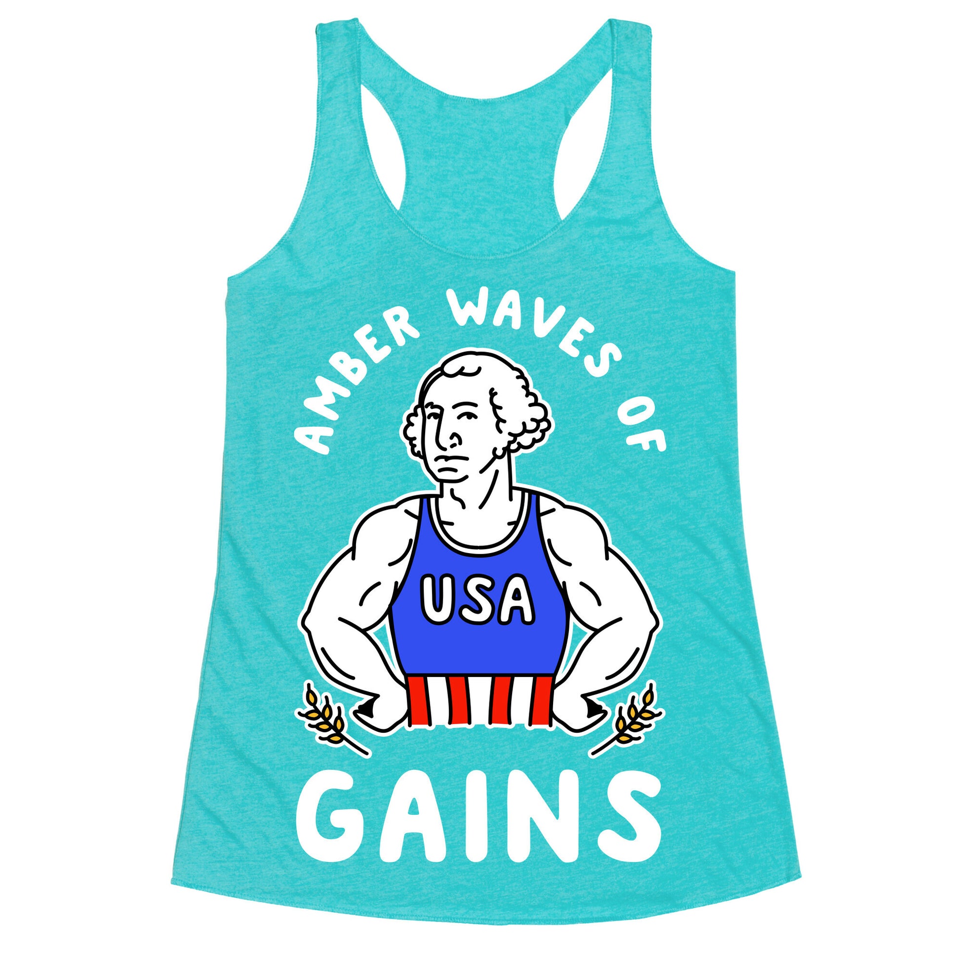 Amber Waves Of Gains Racerback Tank