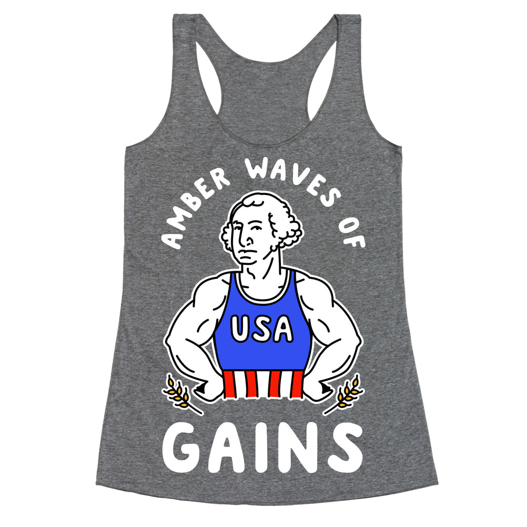 Amber Waves Of Gains Racerback Tank