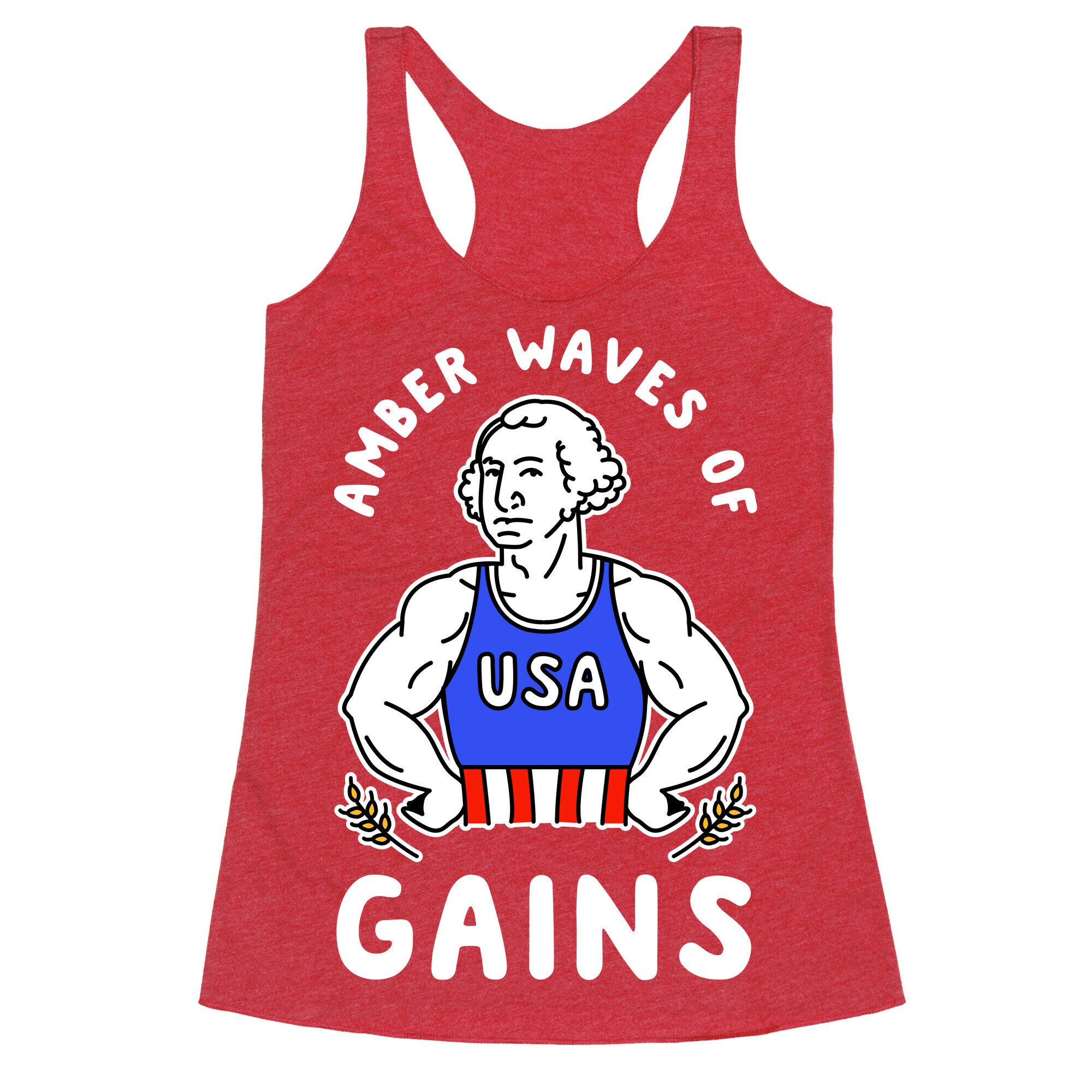 Amber Waves Of Gains Racerback Tank