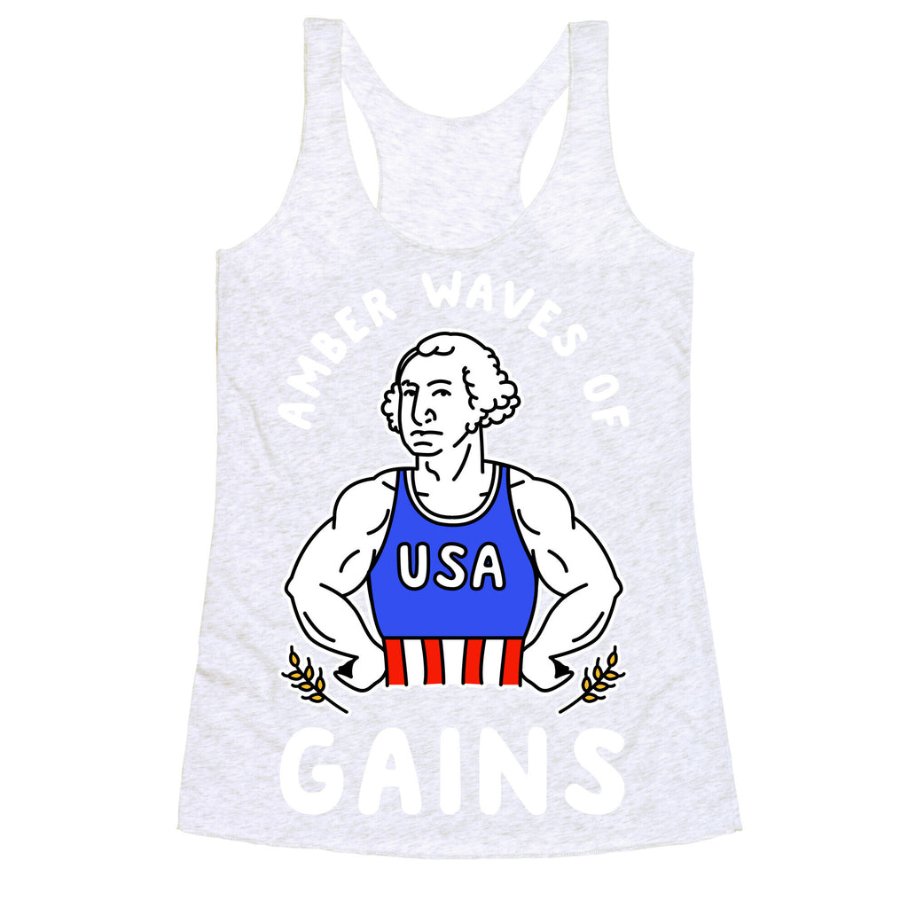Amber Waves Of Gains Racerback Tank
