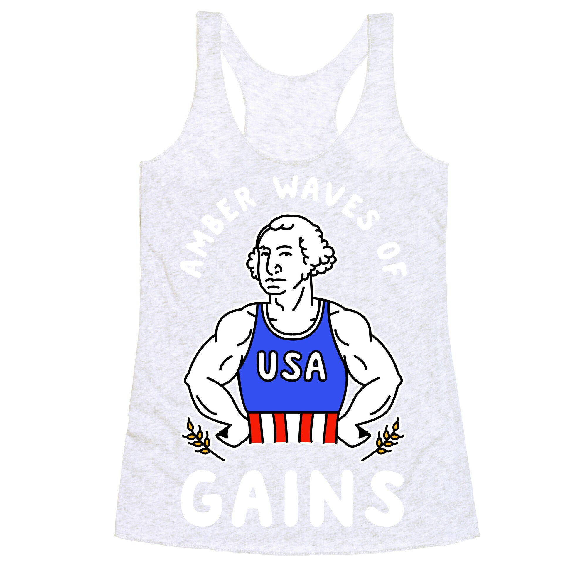 Amber Waves Of Gains Racerback Tank