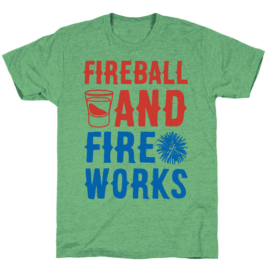 Fireball and Fire Works  Unisex Triblend Tee