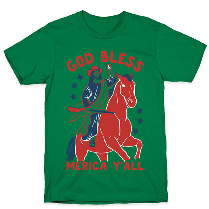 God Bless Merica Y'all: Cowboy Jesus T-Shirt