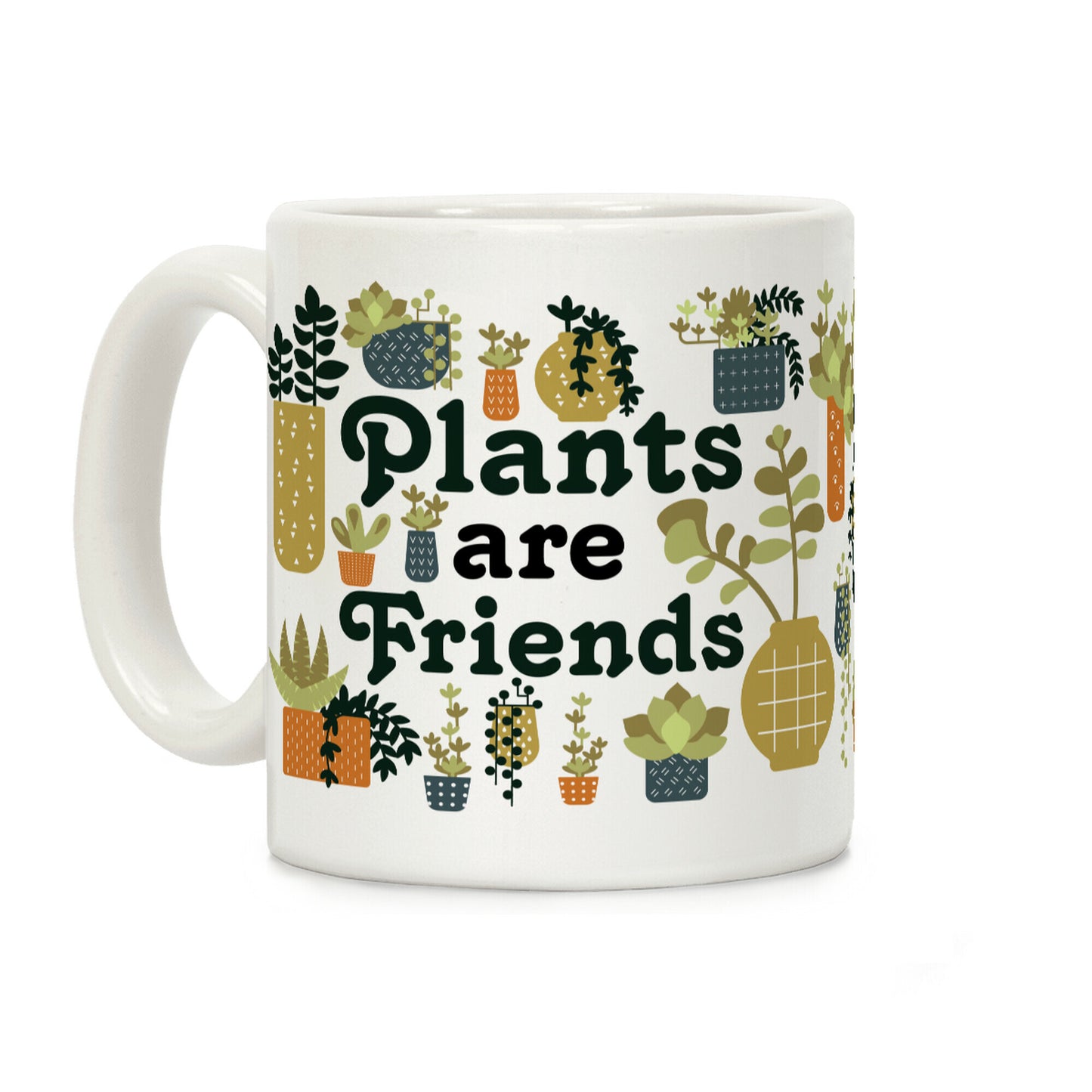 Plants Are Friends Retro Coffee Mug