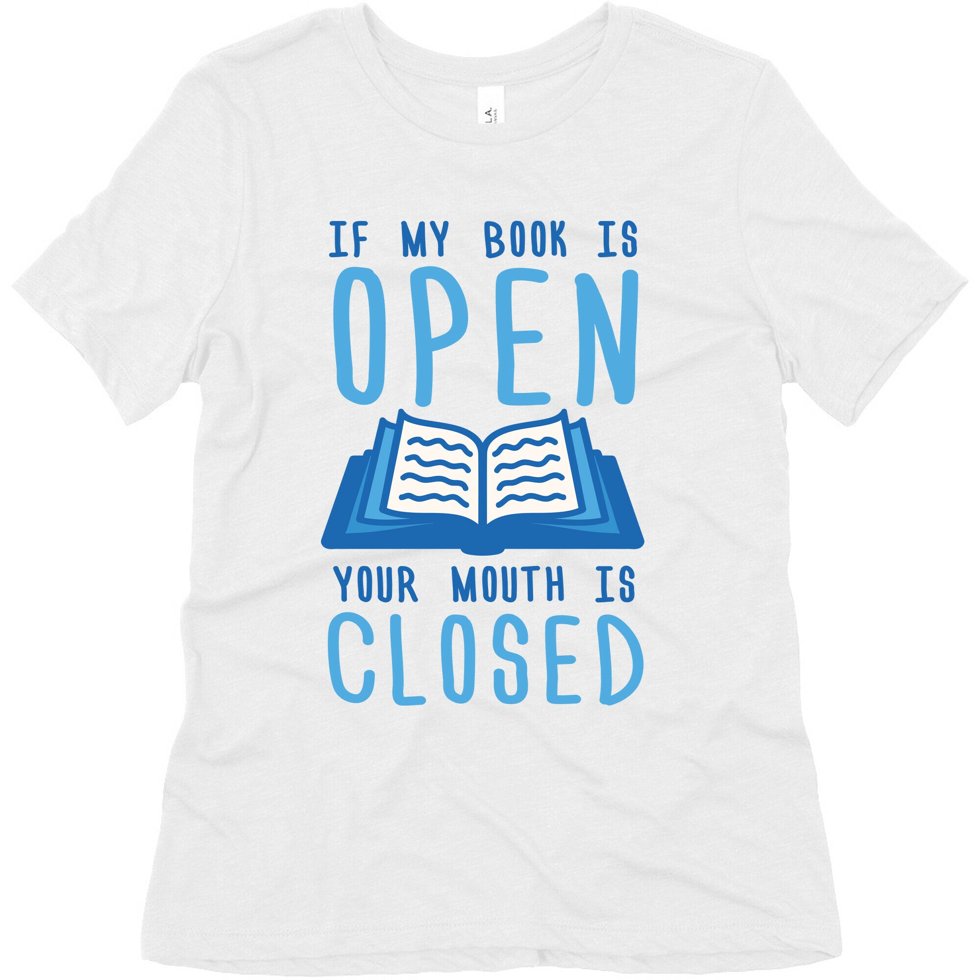 If My Book Is Open Your Mouth Is Closed Women's Triblend Tee