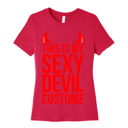 This Is My Sexy Devil Costume Women's Cotton Tee