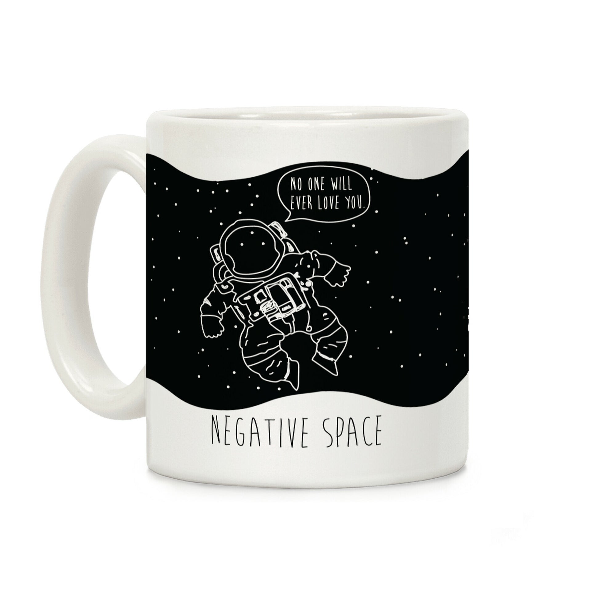 Negative Space Man Coffee Mug