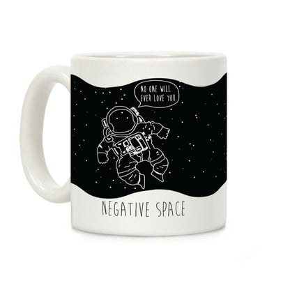 Negative Space Man Coffee Mug