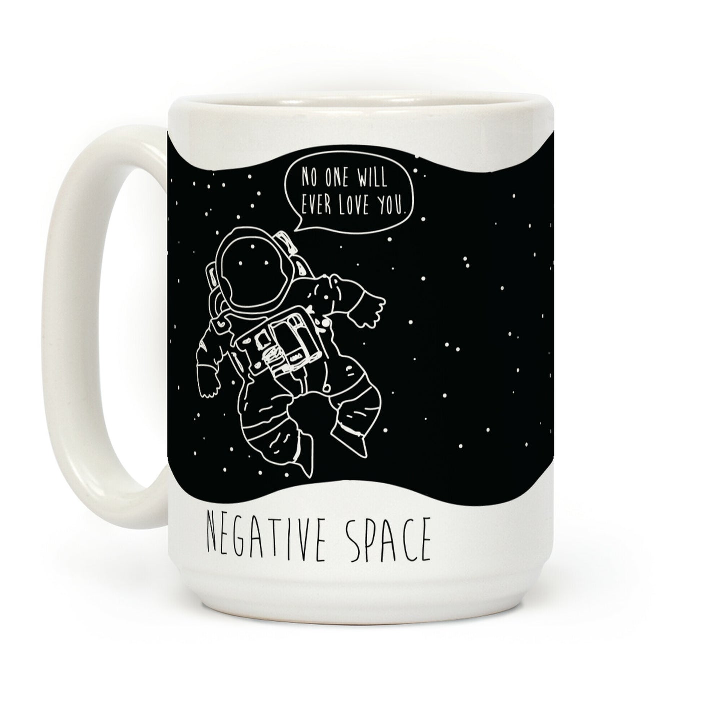 Negative Space Man Coffee Mug
