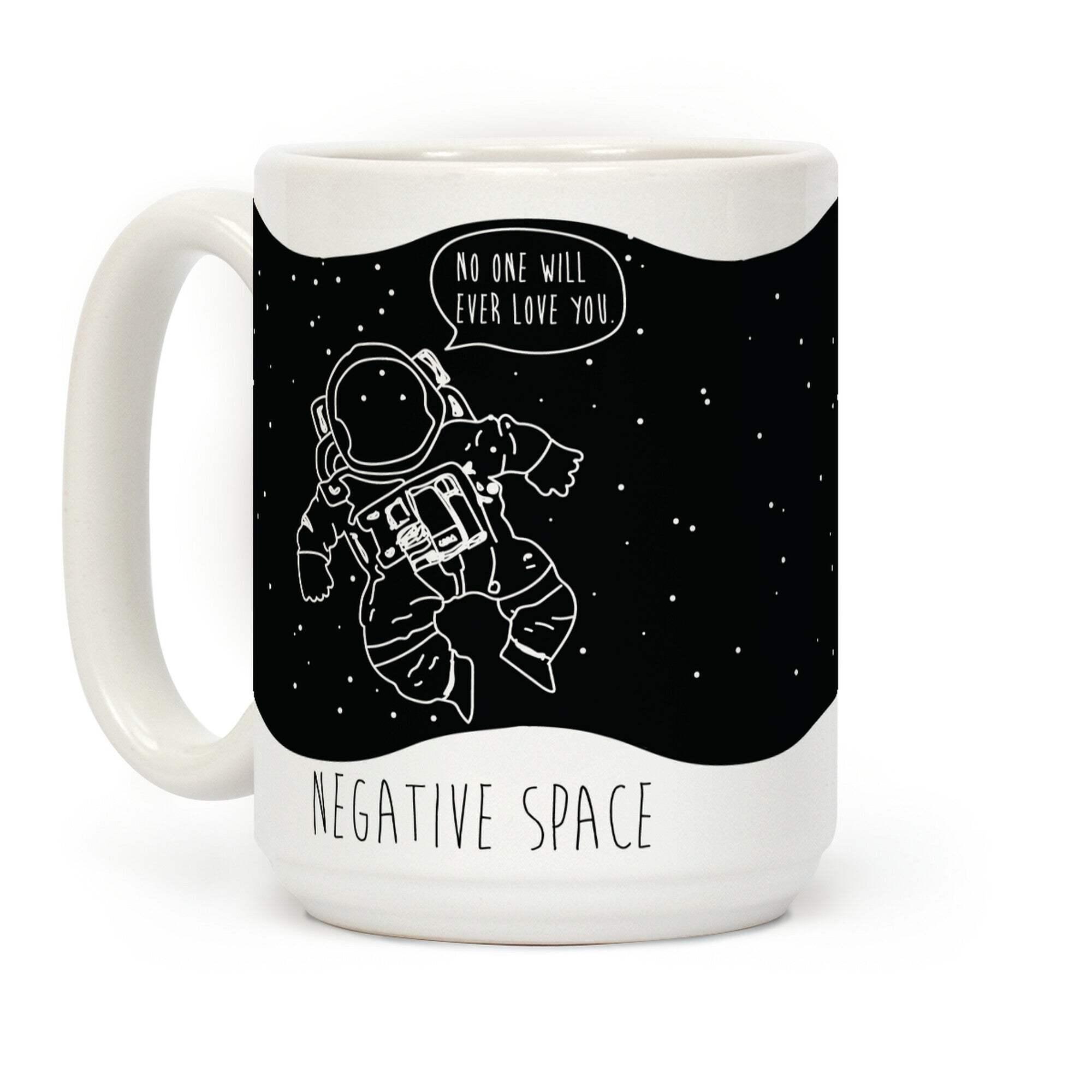 Negative Space Man Coffee Mug