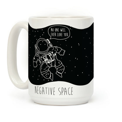 Negative Space Man Coffee Mug