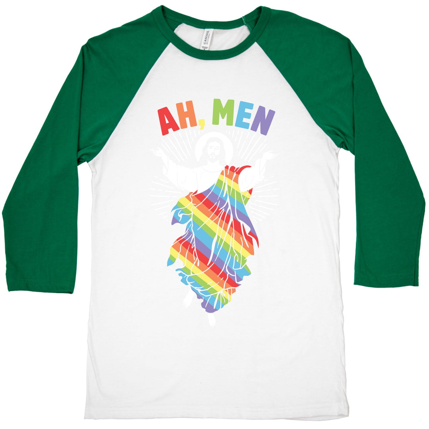 Ah, Men Gay jesus Baseball Tee