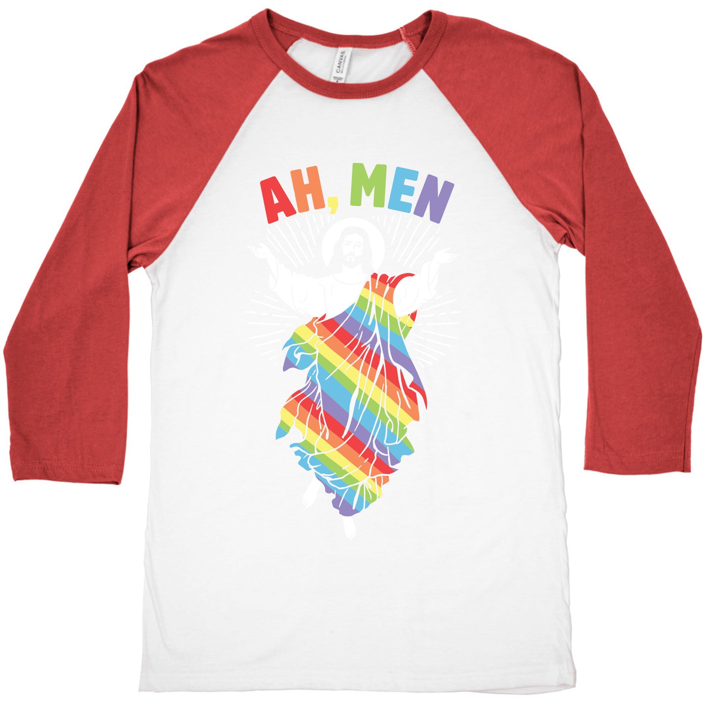 Ah, Men Gay jesus Baseball Tee