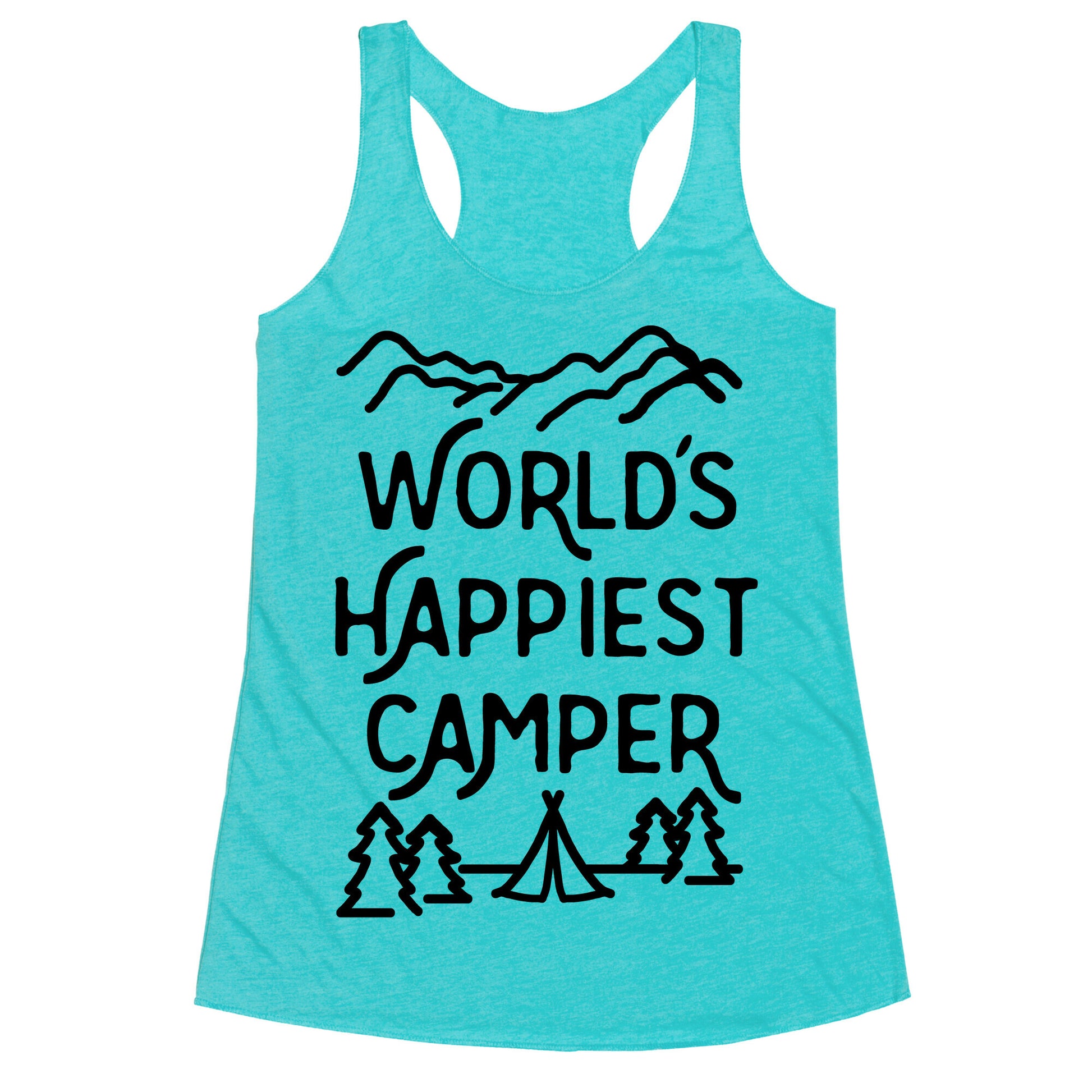 World's Happiest Camper Racerback Tank