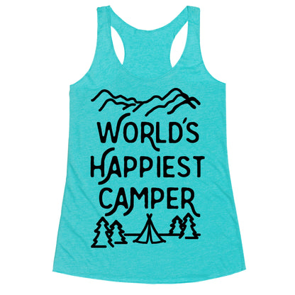 World's Happiest Camper Racerback Tank