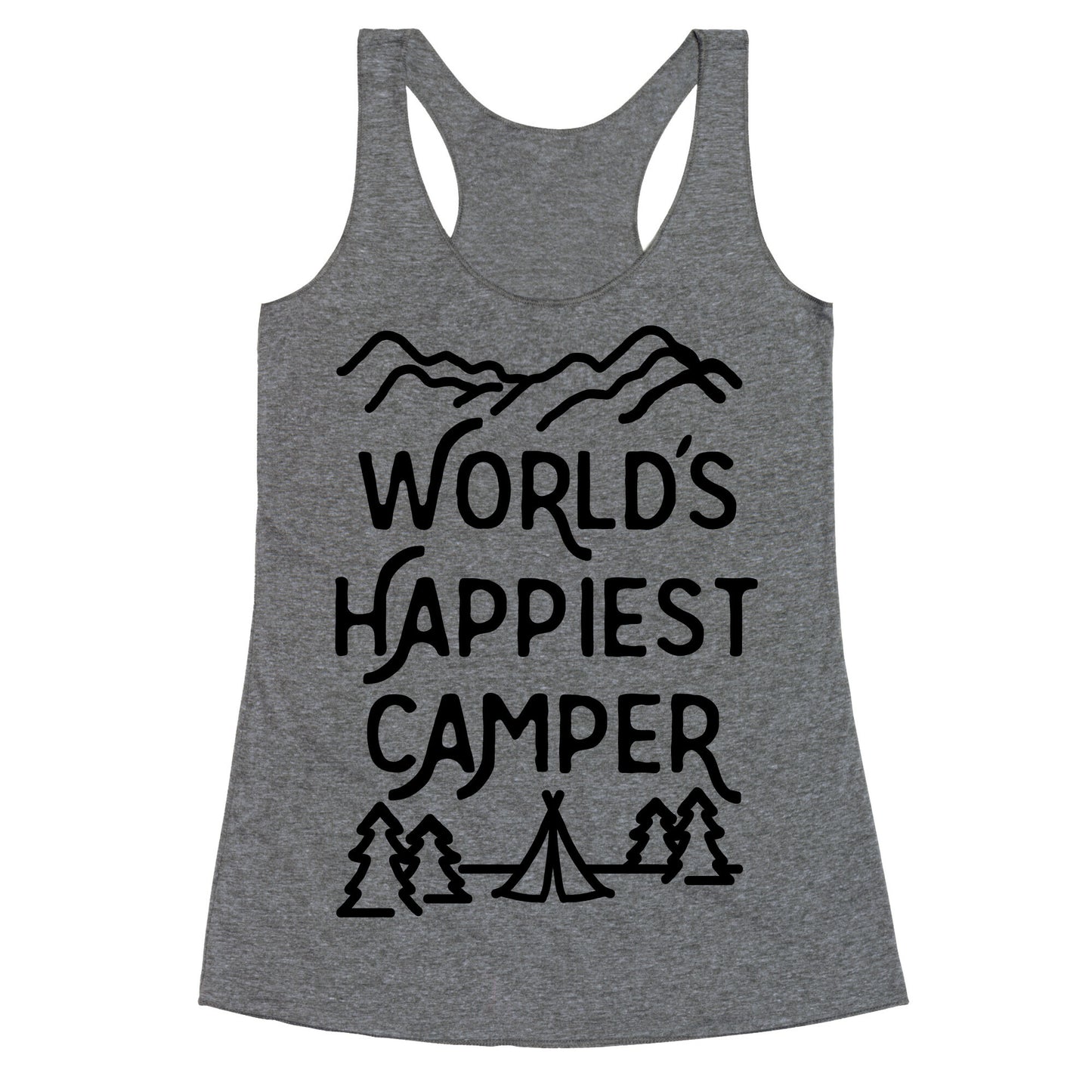 World's Happiest Camper Racerback Tank